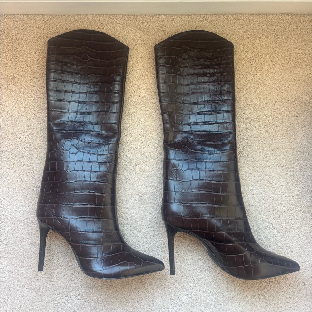 🤎 Maryana Schultz Dark Chocolate Boots — Brand New